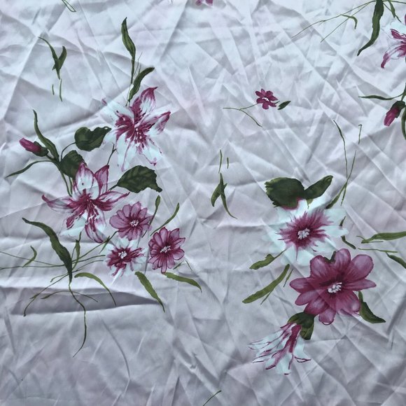 Pink Floral Satin Fabric - Picture 3 of 4
